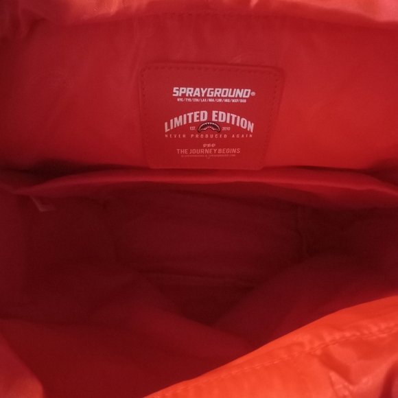 Sprayground Red/White Checkard, Moneysign, Sprayground Logo Bookbag Backpack NWT - Picture 9 of 12